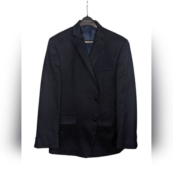 Michael Kors Men's All Seasons Lightweight Navy Sport Coat Size 44 Regular (XL) - Picture 2 of 8